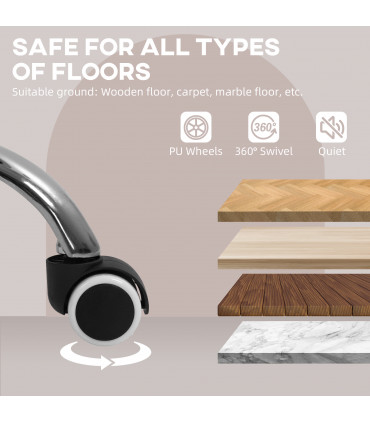 HOMCOM Office Chair, Swivel Desk Chair w/ Adjustable Height, Grey