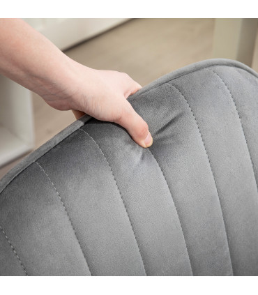 HOMCOM Office Chair, Swivel Desk Chair w/ Adjustable Height, Grey