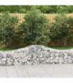 vidaXL Arched Gabion Baskets 6 pcs 200x50x40/60 cm Galvanised Iron