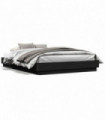 vidaXL Bed Frame Black 150x200 cm King Size Engineered Wood