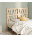 vidaXL Bed Headboard 141x4x100 cm Solid Wood Pine