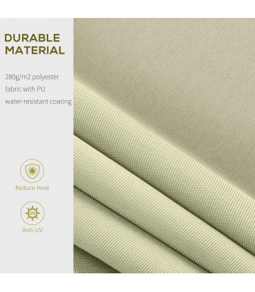 Manual Retractable Awning 100% polyester Cream 295cm x 250cm x 160cm