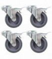 12 pcs Bolt Hole Swivel Casters 75 mm