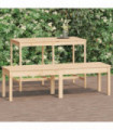vidaXL 2-Seater Garden Bench 159.5x44x45 cm Solid Wood Pine
