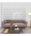 3D Wall Panels 24 pcs 50x50 cm Origami White 6 m²