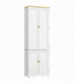 Freestanding Kitchen Cupboard 4-Door Storage Cabinet  4 Shelves, White