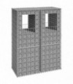 Gabion Basket Posts 2 pcs 50x50x140 cm Iron