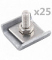 Grid Mat Connector 25 Sets Silver