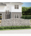 vidaXL Arched Gabion Basket 400x30x120/140 cm Galvanised Iron