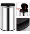 vidaXL Automatic Sensor Dustbin 60 L Stainless Steel
