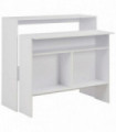 vidaXL Bar Table with 2 Table Tops White 130x40x120 cm