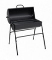 vidaXL Barrel Grill with 2 Cooking Grids Black 80x95x90 cm Steel