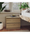 vidaXL Bed Cabinet Sonoma Oak 50x39x43.5 cm Engineered Wood