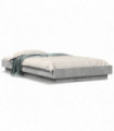 vidaXL Bed Frame Concrete Grey 100x200 cm Engineered Wood