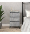 vidaXL Bedside Cabinet Concrete Grey 40x35x70 cm Engineered Wood