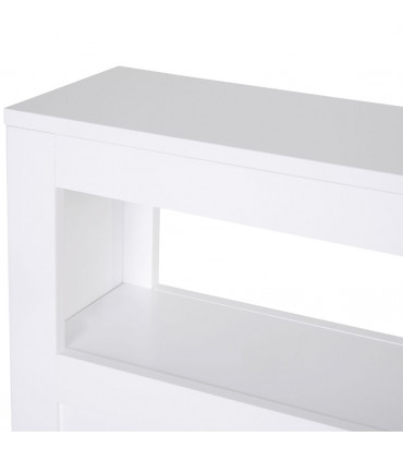 Bathroom Cabinet White MDF 71.5H x 16W x 52Dcm Slim Design 2 Drawers Open Top