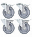 24 pcs Bolt Hole Swivel Casters 100 mm