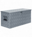 vidaXL Aluminium Box 90.5x35x40 cm Silver