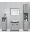 Bathroom Cabinet Grey Sonoma 30x30x183.5 cm Engineered Wood