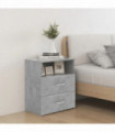 Bed Cabinets 2 pcs Concrete Grey 50x32x60cm