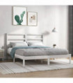 Bed Frame White Solid Wood Pine 140x200 cm