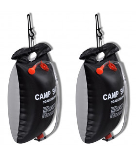 Camp Shower Solar Shower Outdoor Bath 20 L 2 pcs