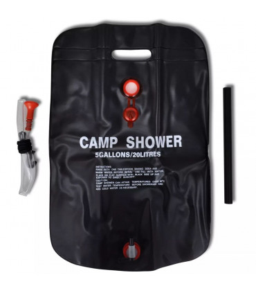Camp Shower Solar Shower Outdoor Bath 20 L 2 pcs