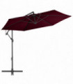 Cantilever Umbrella with Aluminium Pole Bordeaux Red 300 cm