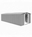 Garden Shed 257x580x181 cm Metal Grey