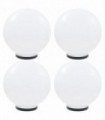 LED Bowl Lamps 4 pcs Spherical 40 cm PMMA