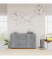 Sideboard Grey Sonoma 120x36x69 cm Engineered Wood