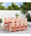 vidaXL 9 Piece Garden Bar Set Solid Wood Douglas