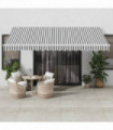 vidaXL Automatic Retractable Awning Anthracite&White 450x350 cm