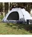 vidaXL Camping Tent 5-Person White Blackout Fabric Quick Release