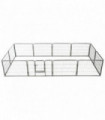 vidaXL Dog Playpen 12 Panels Steel 80x60 cm Black