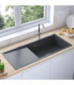 Handmade Kitchen Sink Black Stainless Steel