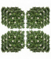 12PCS Artificial Boxwood Panel Faux Rhododendron Greenery Backdrop 50x50cm