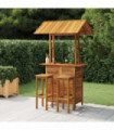 3 Piece Garden Bar Set Solid Wood Acacia