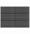 Decking Tiles 6 pcs WPC 60x30 cm 1.08 m² Black