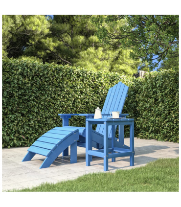 vidaXL Garden Adirondack Table Aqua Blue 38x38x46 cm HDPE