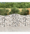 vidaXL Arched Gabion Baskets 2 pcs 200x50x100/120 cm Galvanised Iron