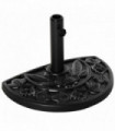  Half Round Parasol Base Weighted Umbrella Holder Stand Balcony Black