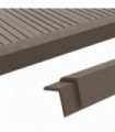 5 pcs Decking Angle Trims WPC 170 cm Dark Brown