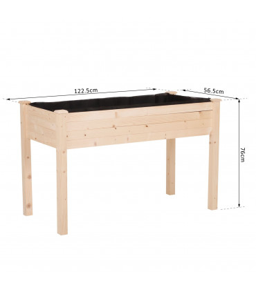 Raised Wood Garden Bed Planter Vegetables Grow Flower Herbs Box Kit