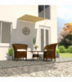 Retractable Awning 100x150 cm Yellow and White