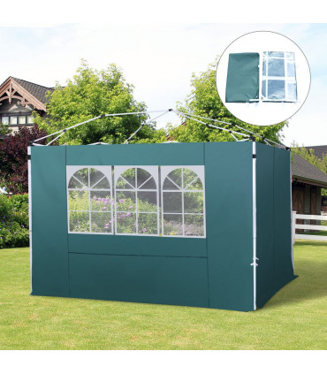 Side Panel-Green UV Proof Material 3m x 2m Fits 3m Gazebo Easily Attachable
