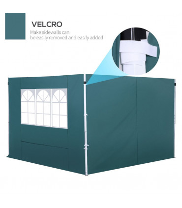 Side Panel-Green UV Proof Material 3m x 2m Fits 3m Gazebo Easily Attachable