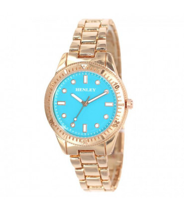Henleys Ladies The Candy Rose Bracelet Watch Turq - H07318.6