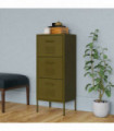 Storage Cabinet Olive Green 42.5x35x101.5 cm Steel
