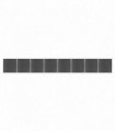 Fence Panel Set WPC 1391x186 cm Black